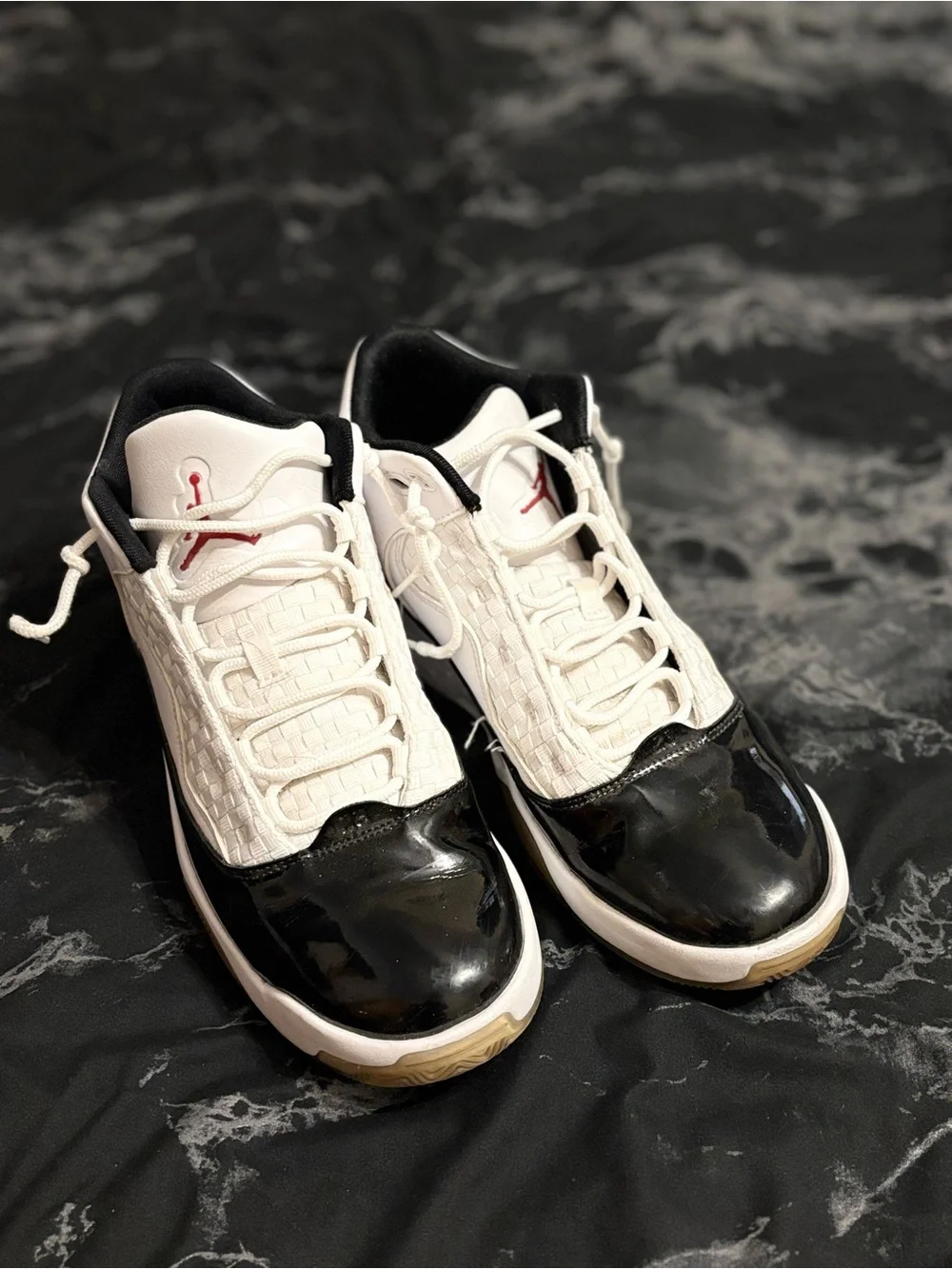 Jordan High Top Sneakers - Black, White & Red